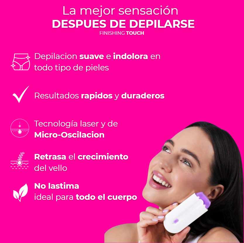 FINISHING TOUCH® | Depiladora laser corporal rápida e indolora ✨ + Depiladora facial de REGALO!