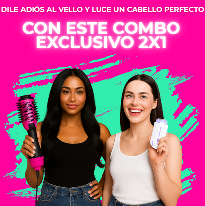 CEPILLO SECADOR 3 EN 1 ONE STEP® – Seca, Alisa y Moldea en un Solo Paso