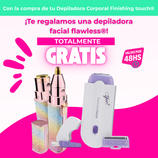 FINISHING TOUCH® | Depiladora laser corporal rápida e indolora ✨ + Depiladora facial de REGALO!
